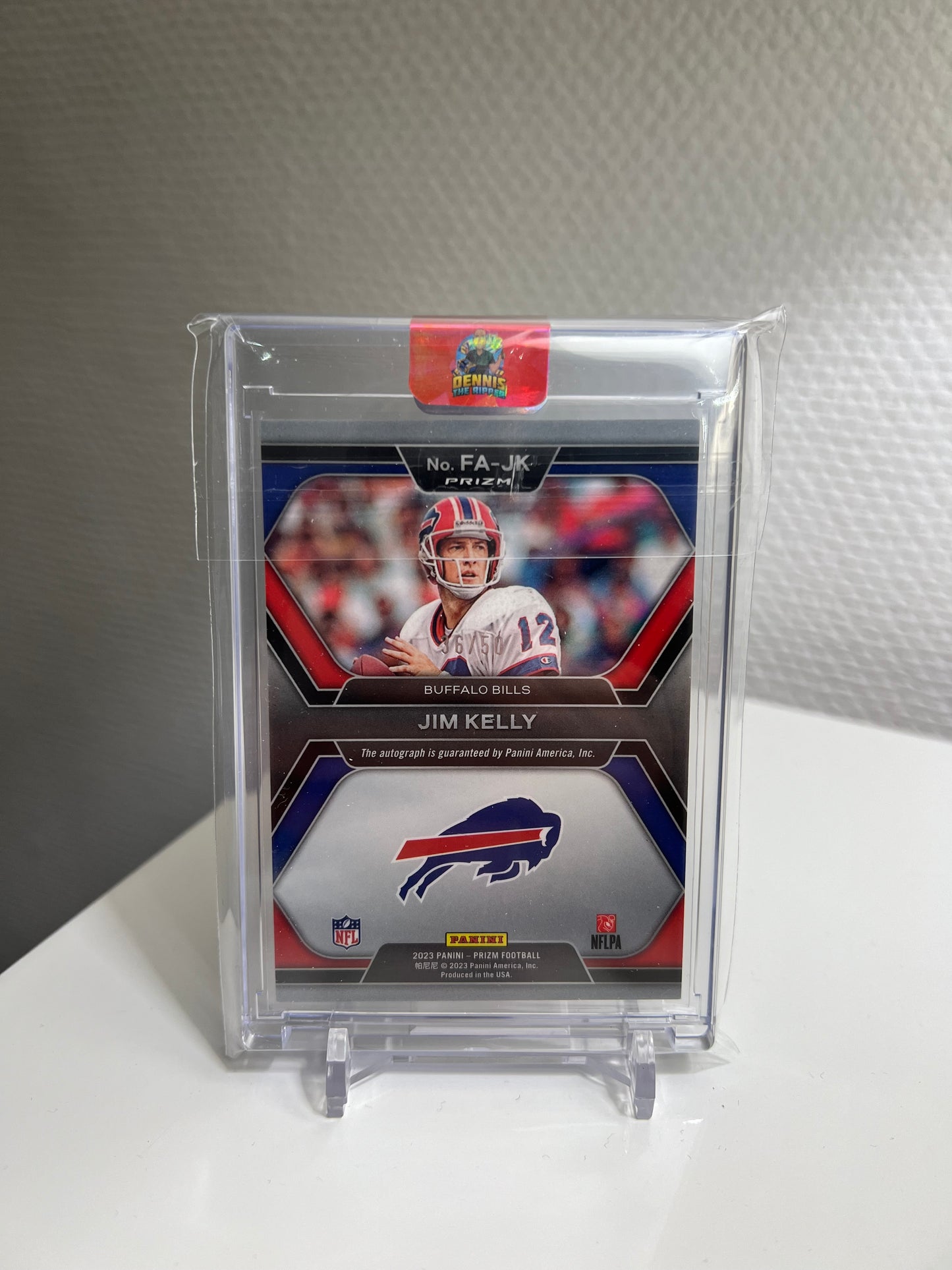Prizm 23 - Jim Kelly Autograph Silver Prizm /50 Flashback Autographs - Buffalo Bills #FA-JK
