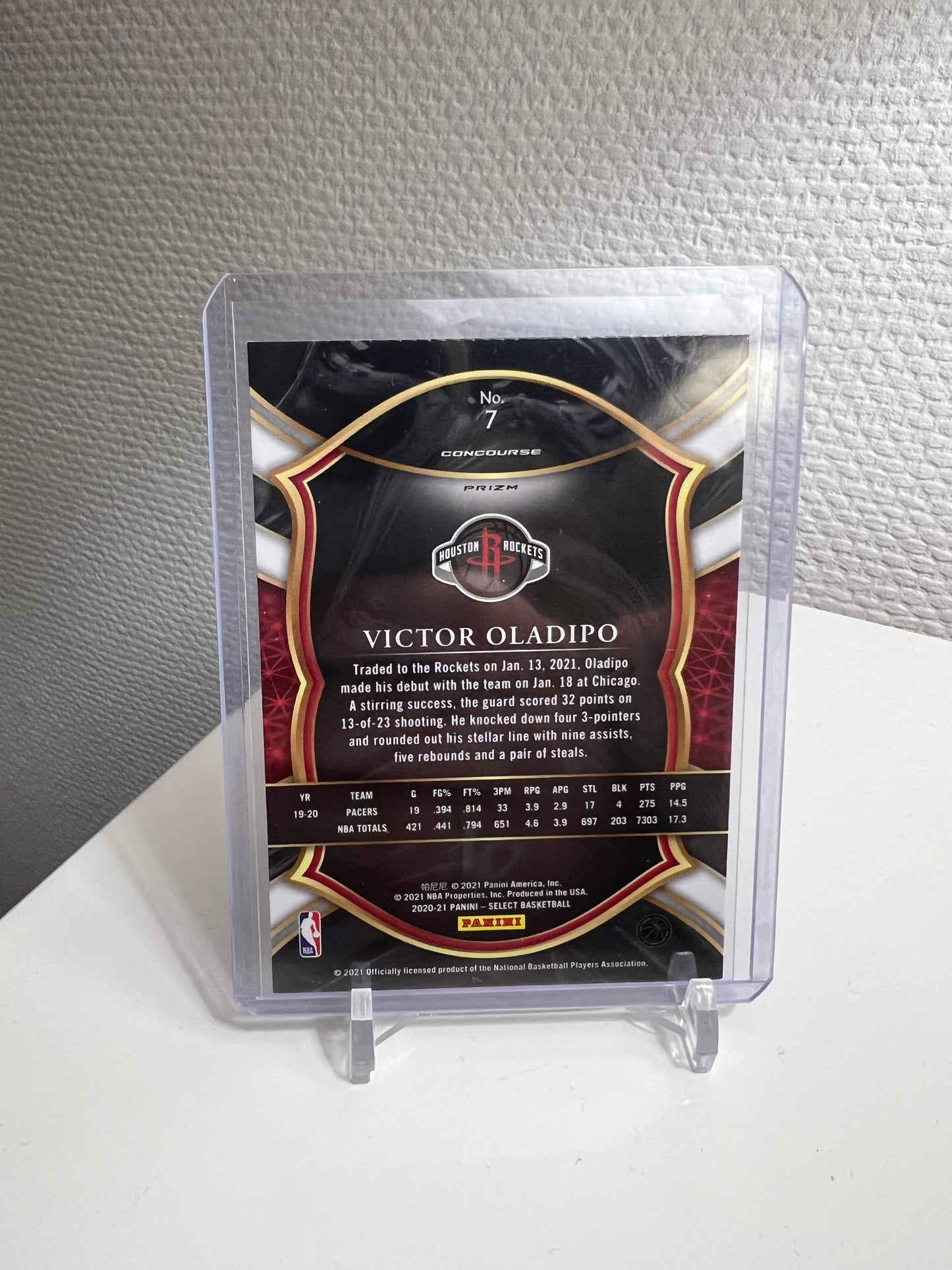 Select 20-21 - Victor Oladipo Prizm Tri-Color Shimmer - Houston Rockets
