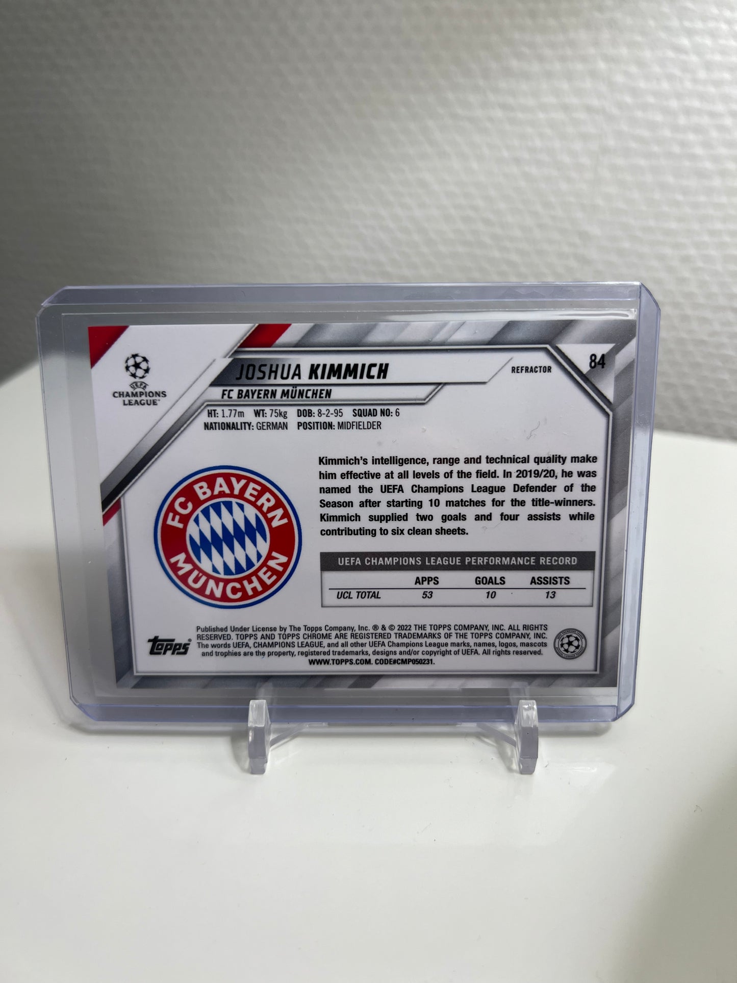 Chrome 21-22 - Joshua Kimmich Refractor - FC Bayern München