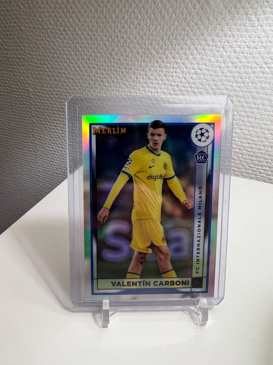 Merlin Chrome 22-23 - Valentin Carboni RC Card Refractor - Inter Mailand