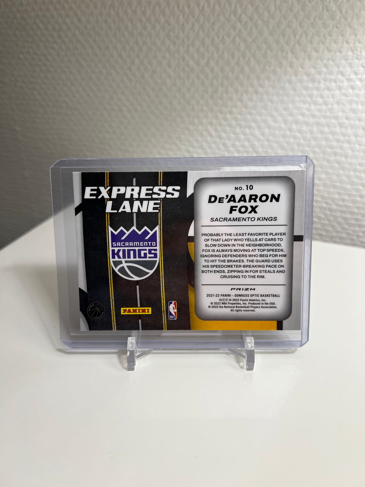 Donruss Optic 21-22 - DeAaron Fox Express Lane Purple Prizm - Sacramento Kings