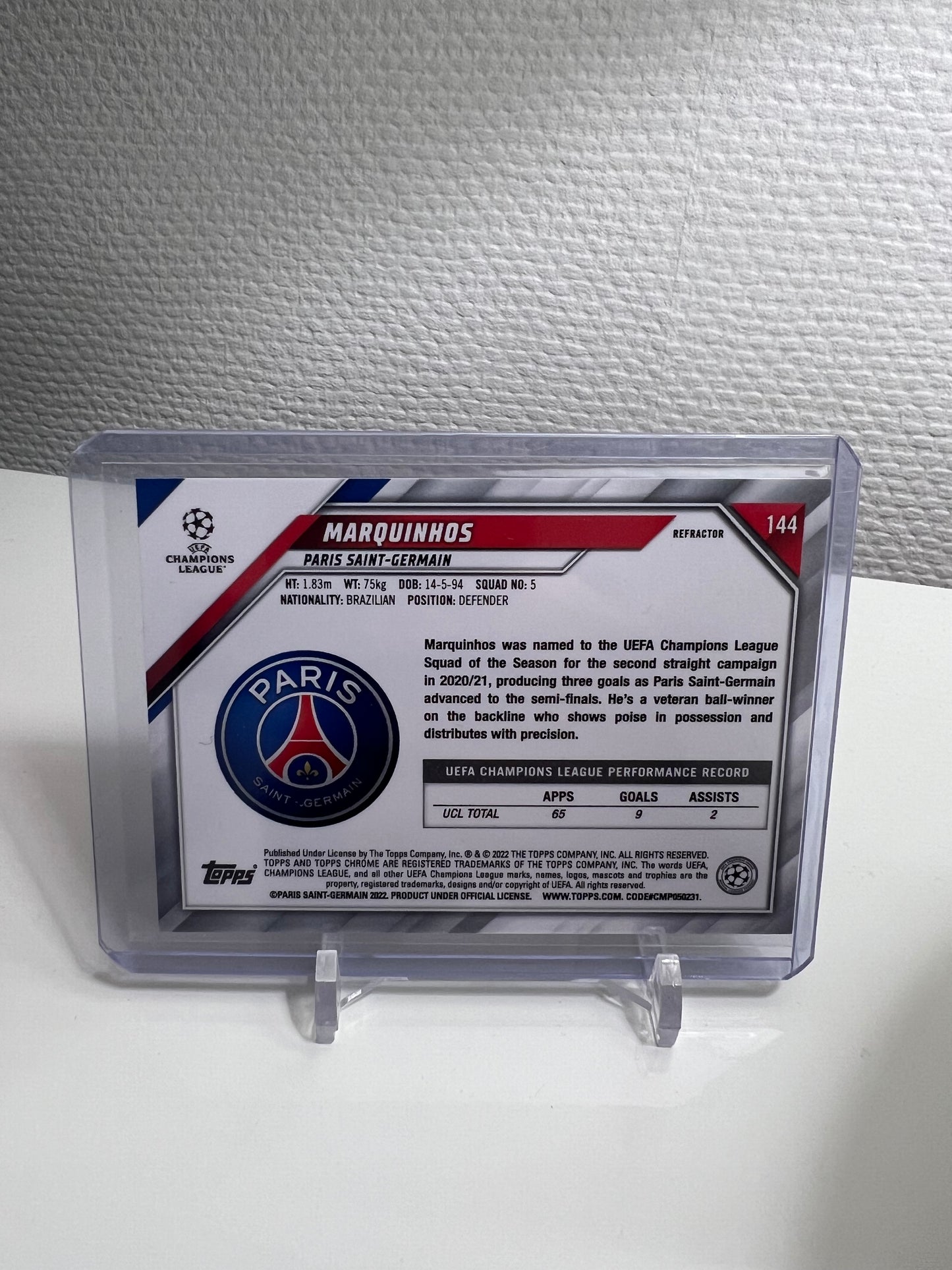 Chrome 21-22 - Marquinhos Refractor - Paris Saint-Germain