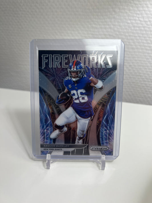 Prizm 21 - Saquon Barkley Fireworks - New York Giants #F-1