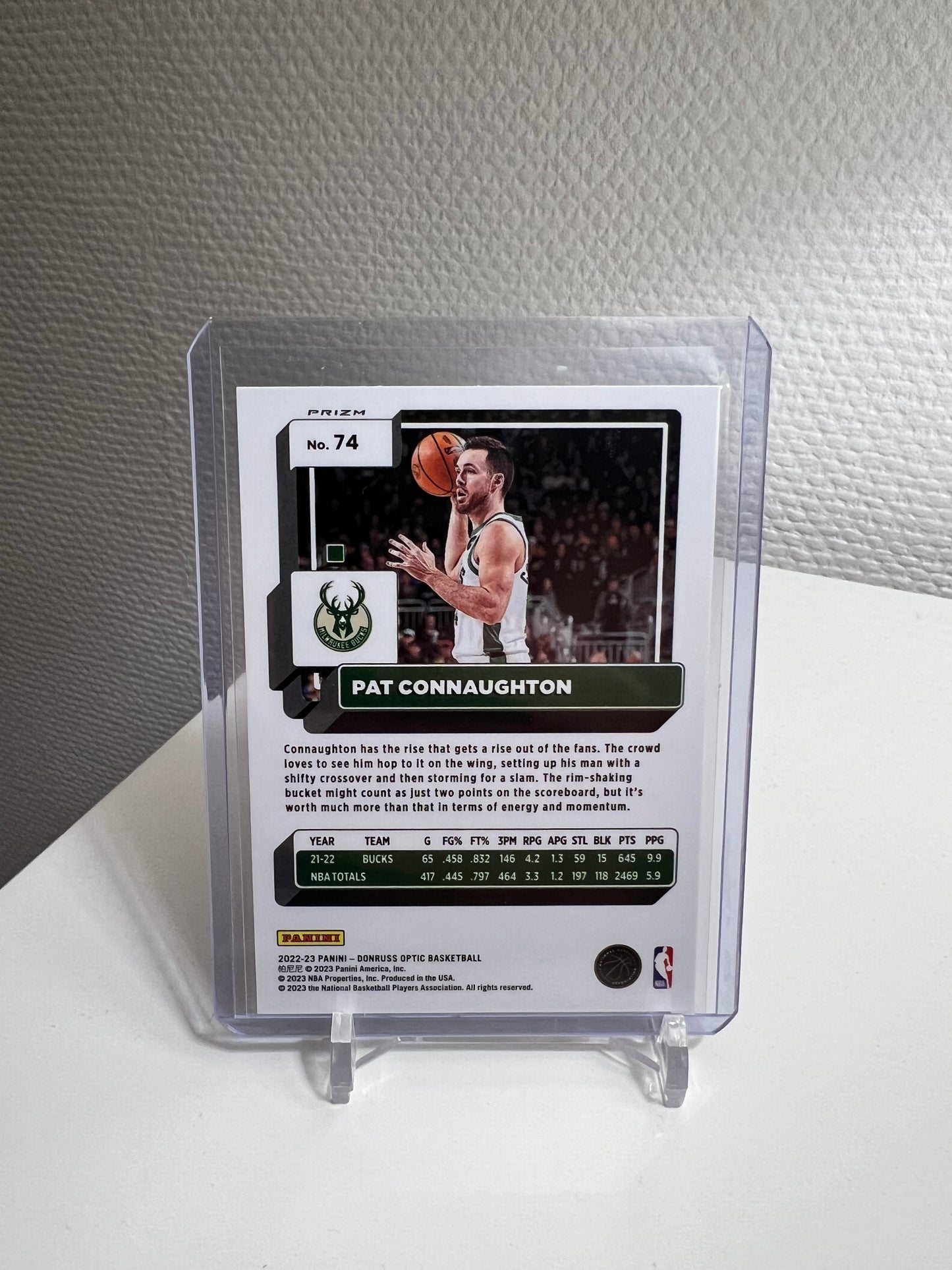 Donruss Optic 22-23 - Pat Connaughton Hyper Pink Prizm - Milwaukee Bucks