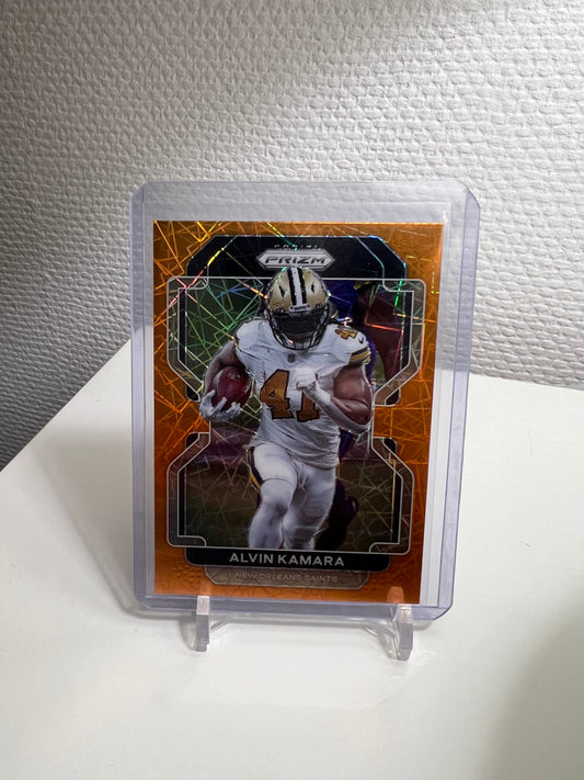 Prizm 21 - Alvin Kamara Orange Velocity - New Orleans Saints