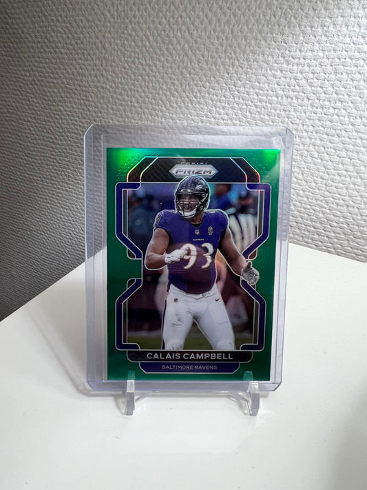 Prizm 21 - Calais Campbell Green - Baltimore Ravens