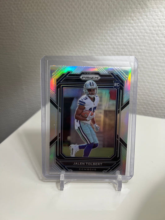 Prizm 22 - Jalen Tolbert Silver RC Card - Dallas Cowboys