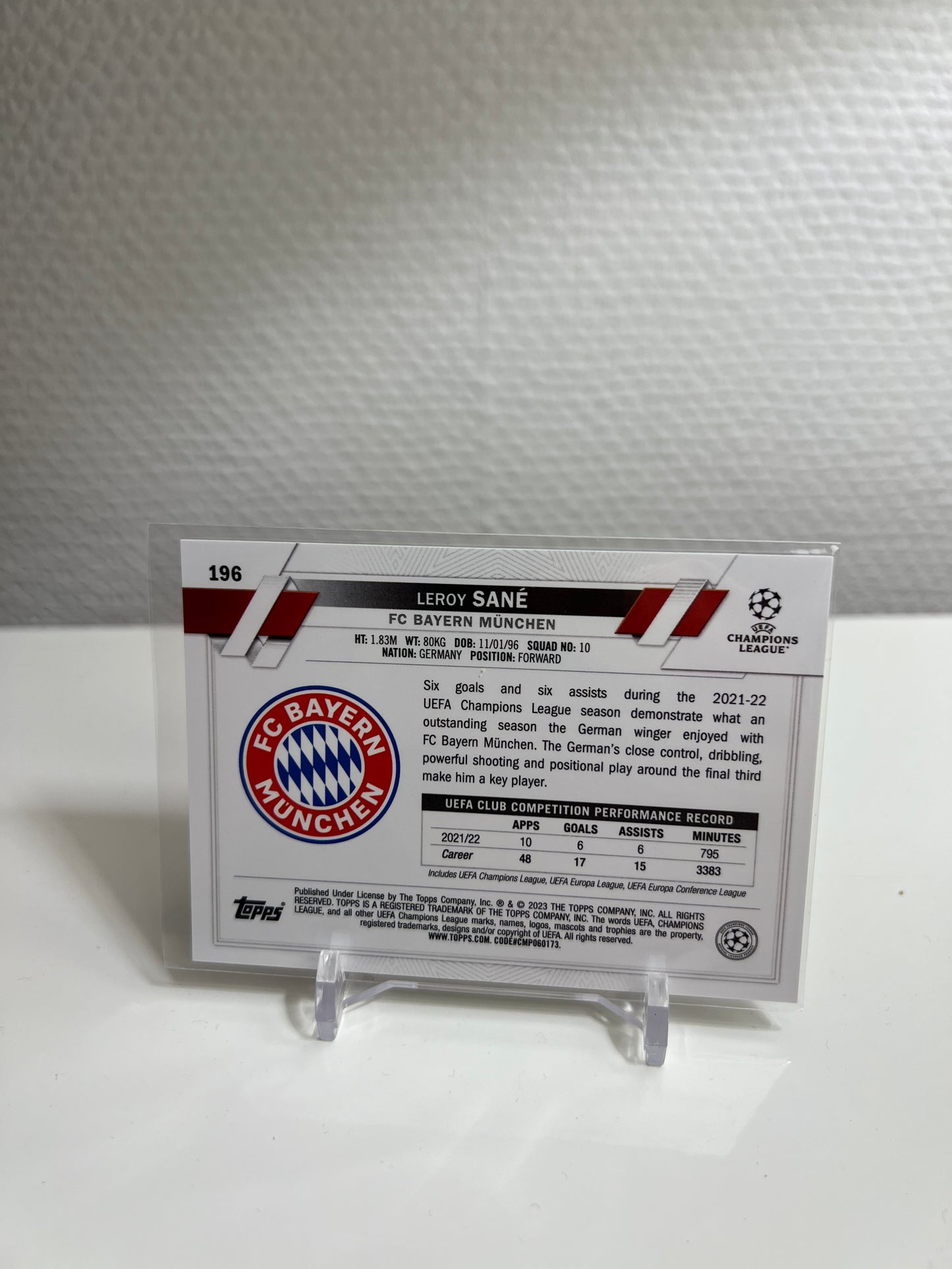 Chrome 22-23 - Leroy Sane - FC Bayern München