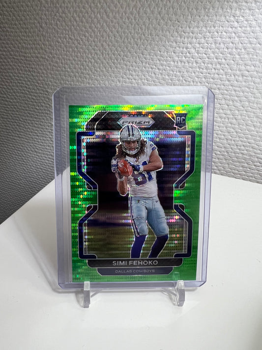 Prizm 21 - Simi Fehoko Green Pulsar RC Card - Dallas Cowboys