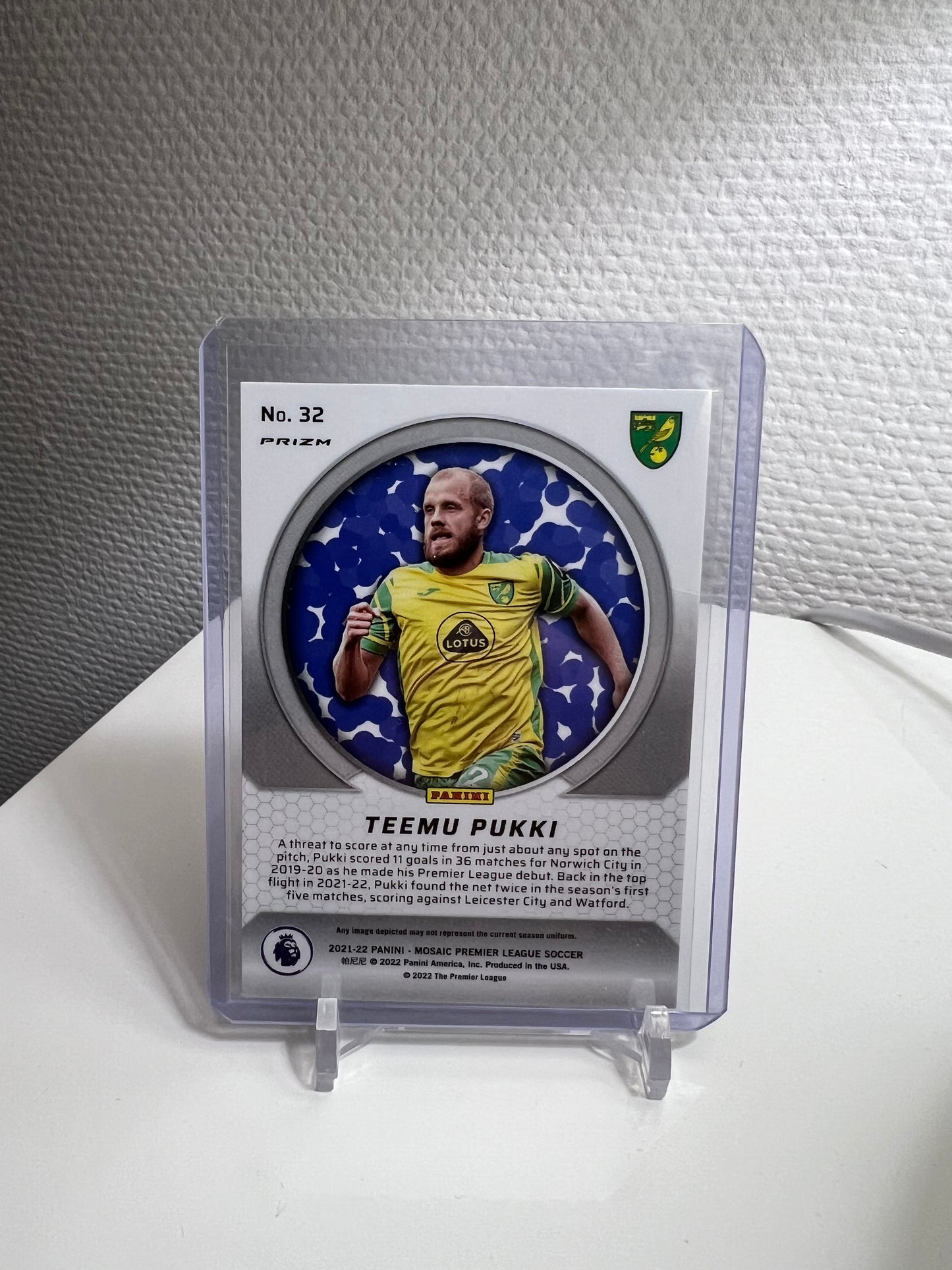 Mosaic 21-22 - Teemu Pukki International Men of Mastery Silver Prizm - Norwich City
