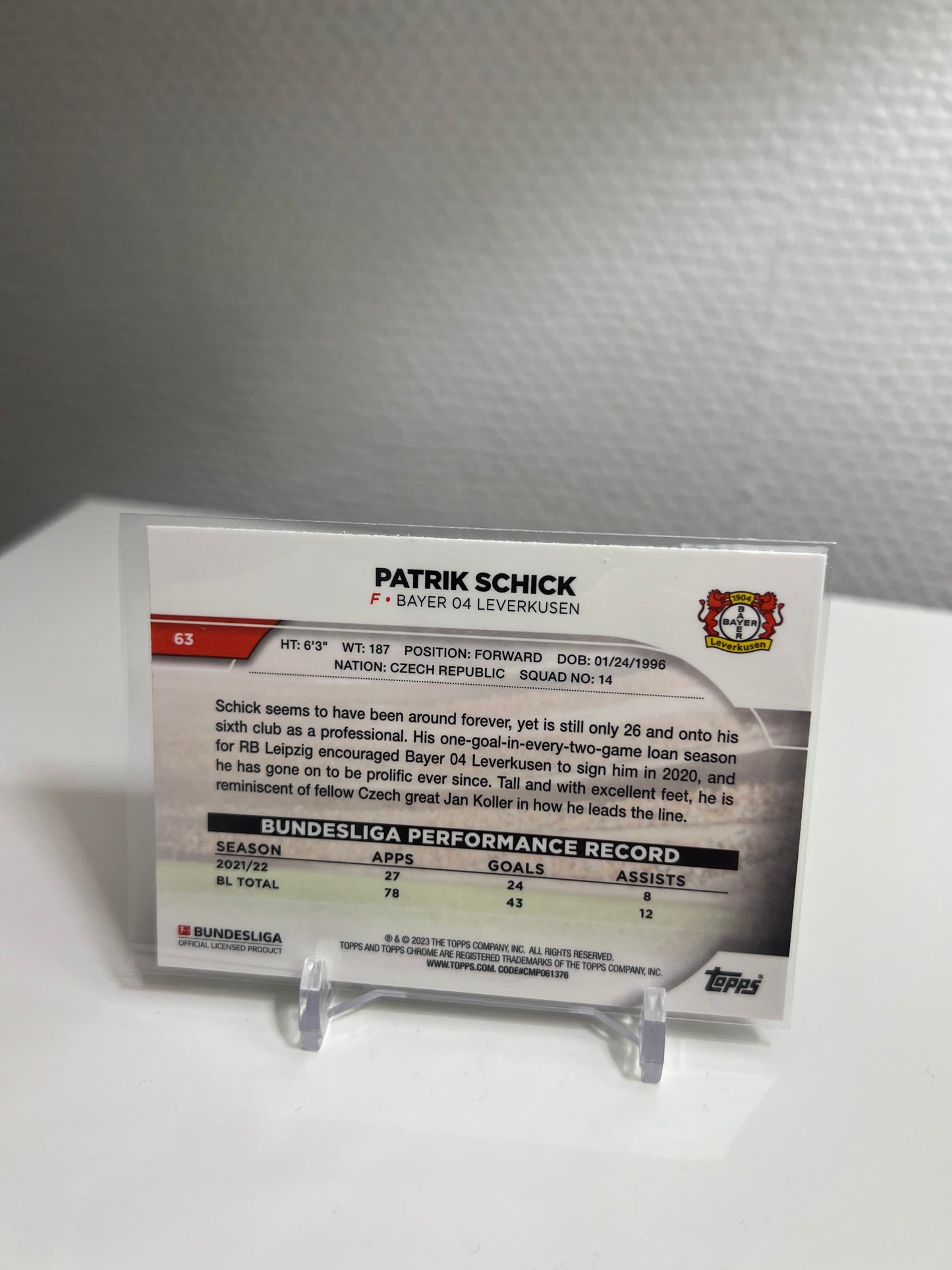 Chrome 22-23 - Patrik Schick - Bayer 04 Leverkusen