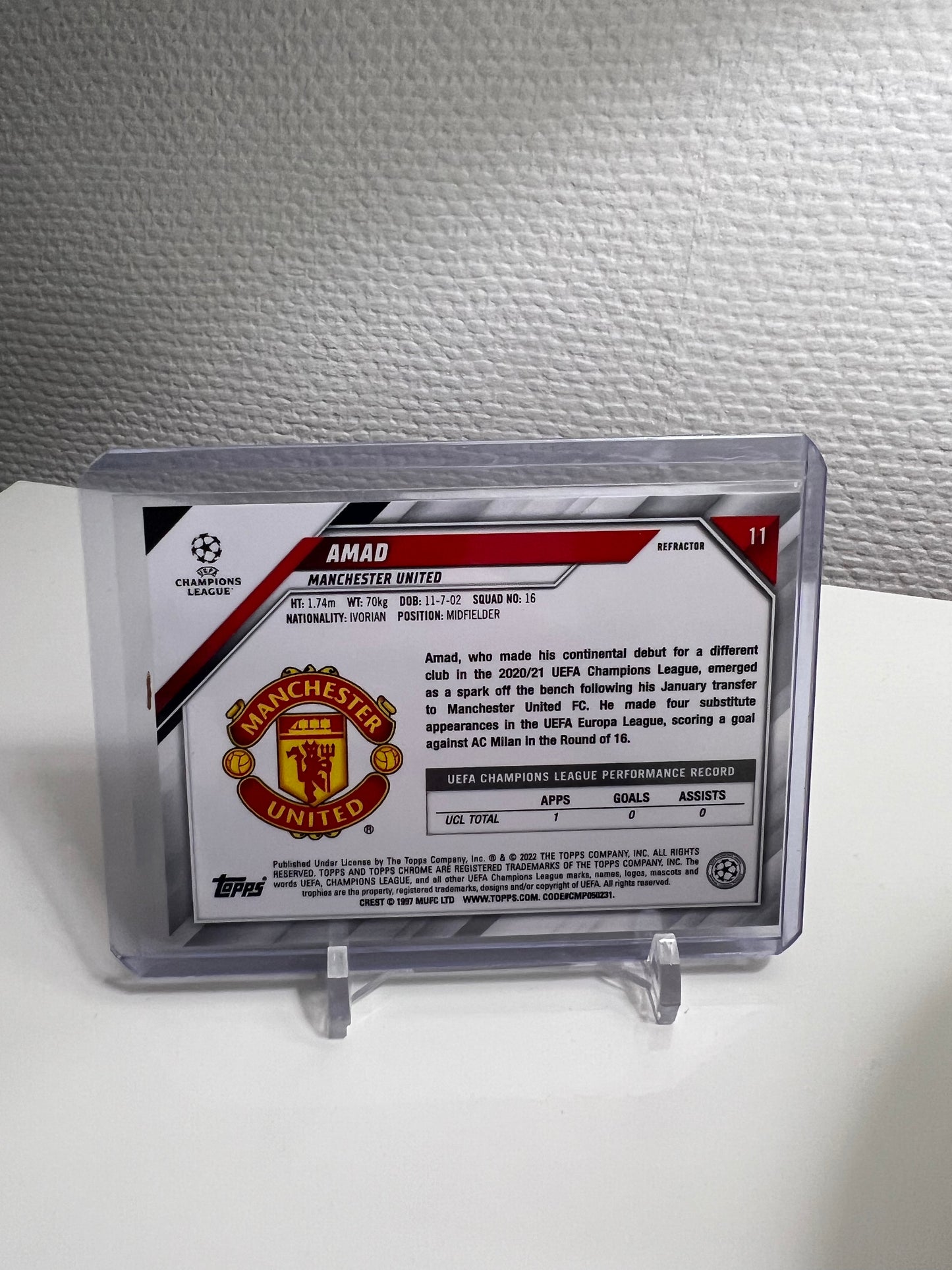 Chrome 21-22 - Amad Refractor - Manchester United