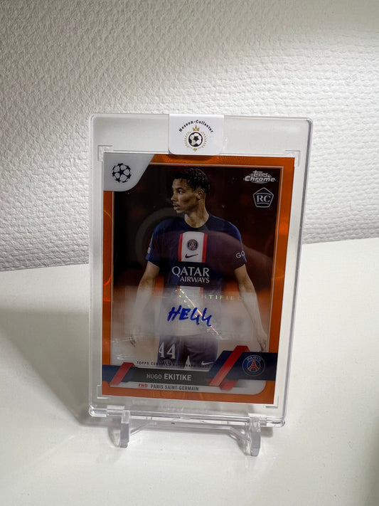 Chrome 22-23 - Hugo Ekitike Autograph Orange Lava RC Card - Paris Saint-Germain #CA-HE