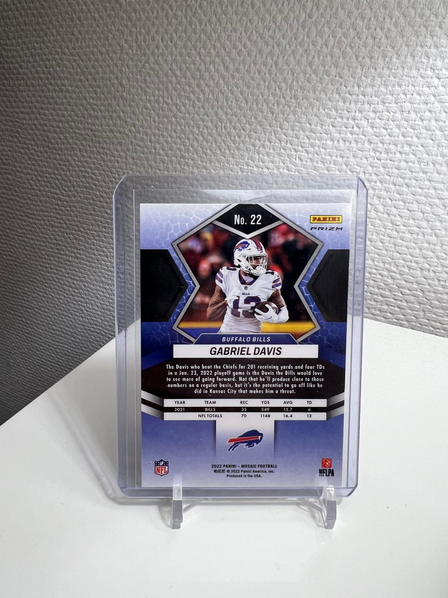 Mosaic 22 - Gabriel Davis Green Prizm - Buffalo Bills