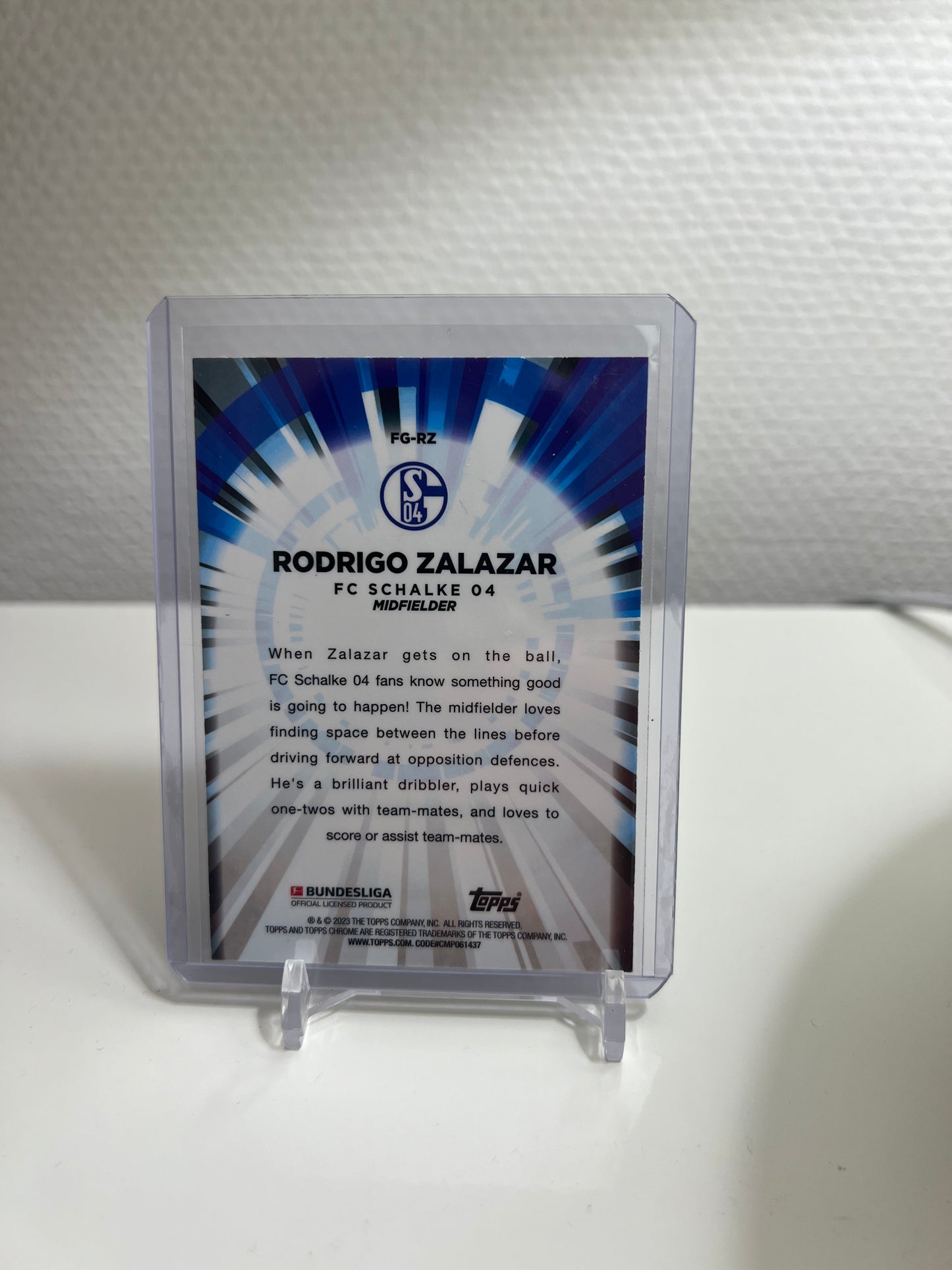 Chrome 22-23 - Rodrigo Zalazar Flash of Genius RC Card - FC Schalke 04
