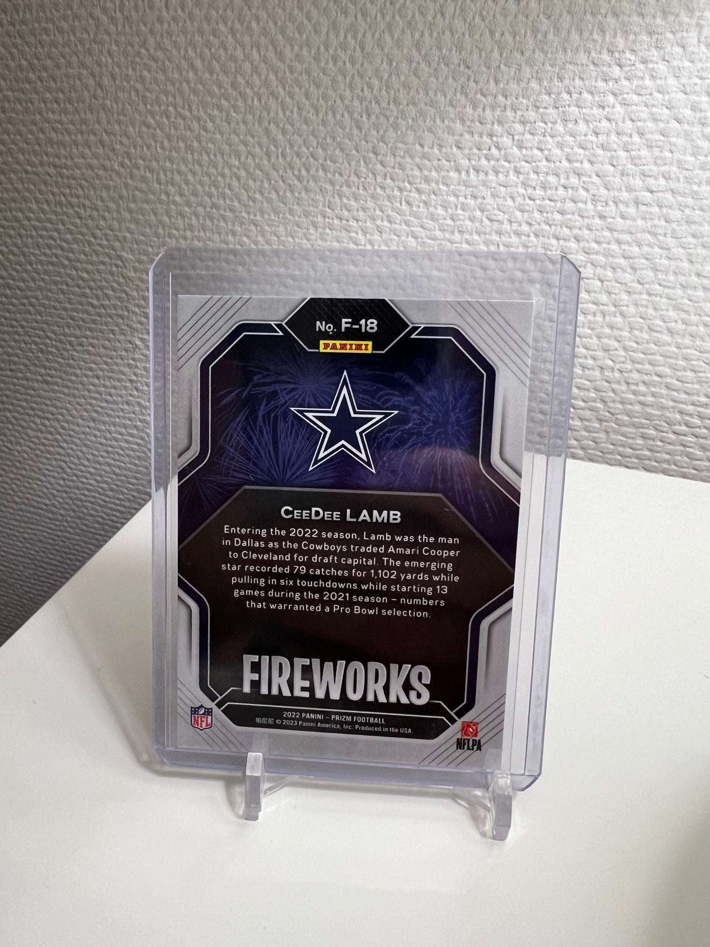 Prizm 22 - CeeDee Lamb Fireworks - Dallas Cowboys #F-18