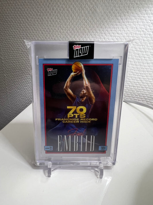 Topps Now 23-24 - Joel Embid 70 Pts Franchise Record Career High - Philadelphia 76ers