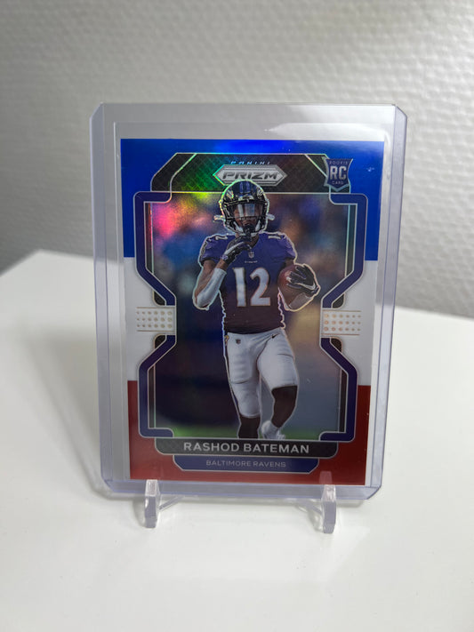 Panini Prizm 21 - Rashod Bateman Tri-Color RC Card - Baltimore Ravens