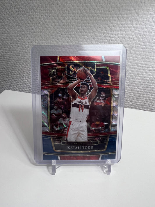 Select 21-22 - Isaiah Todd Concourse Tri-Color Wave RC Card - Washington Wizards