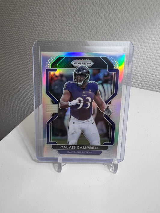 Prizm 21 - Calais Campbell Silver Holo - Baltimore Ravens