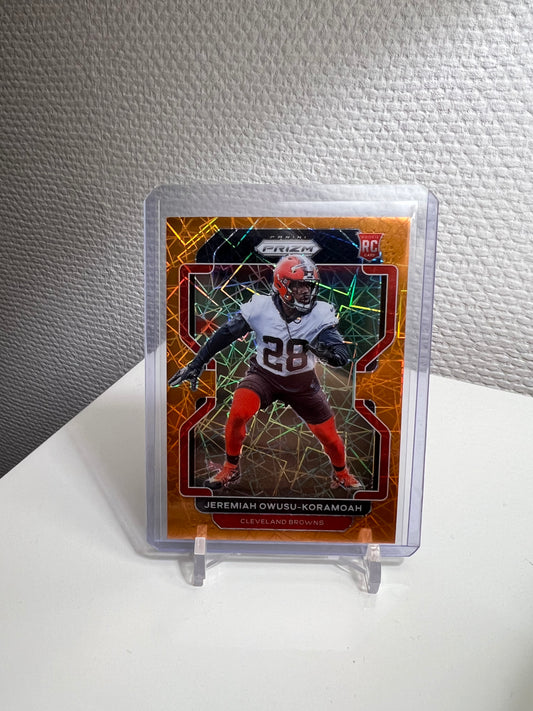 Prizm 21 - Jeremiah Owusu-Koramoah Orange Velocity RC Card - Cleveland Browns