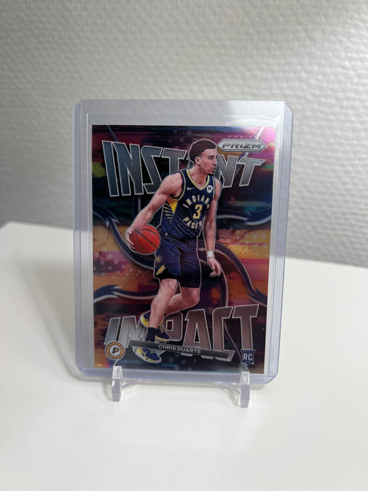 Prizm 21-22 - Chris Duarte Instant Impact RC Card - Indiana Pacers