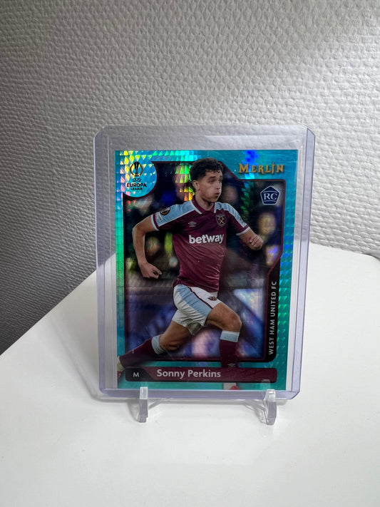 Merlin 21-22 - Sonny Perkins Aqua Prism RC Card - West Ham United