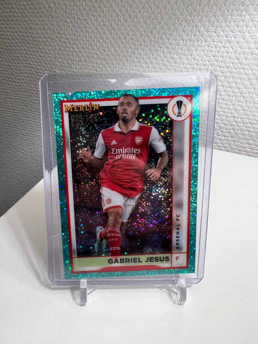 Merlin Chrome 22-23 - Gabriel Jesus Aqua Speckle /199 - Arsenal London