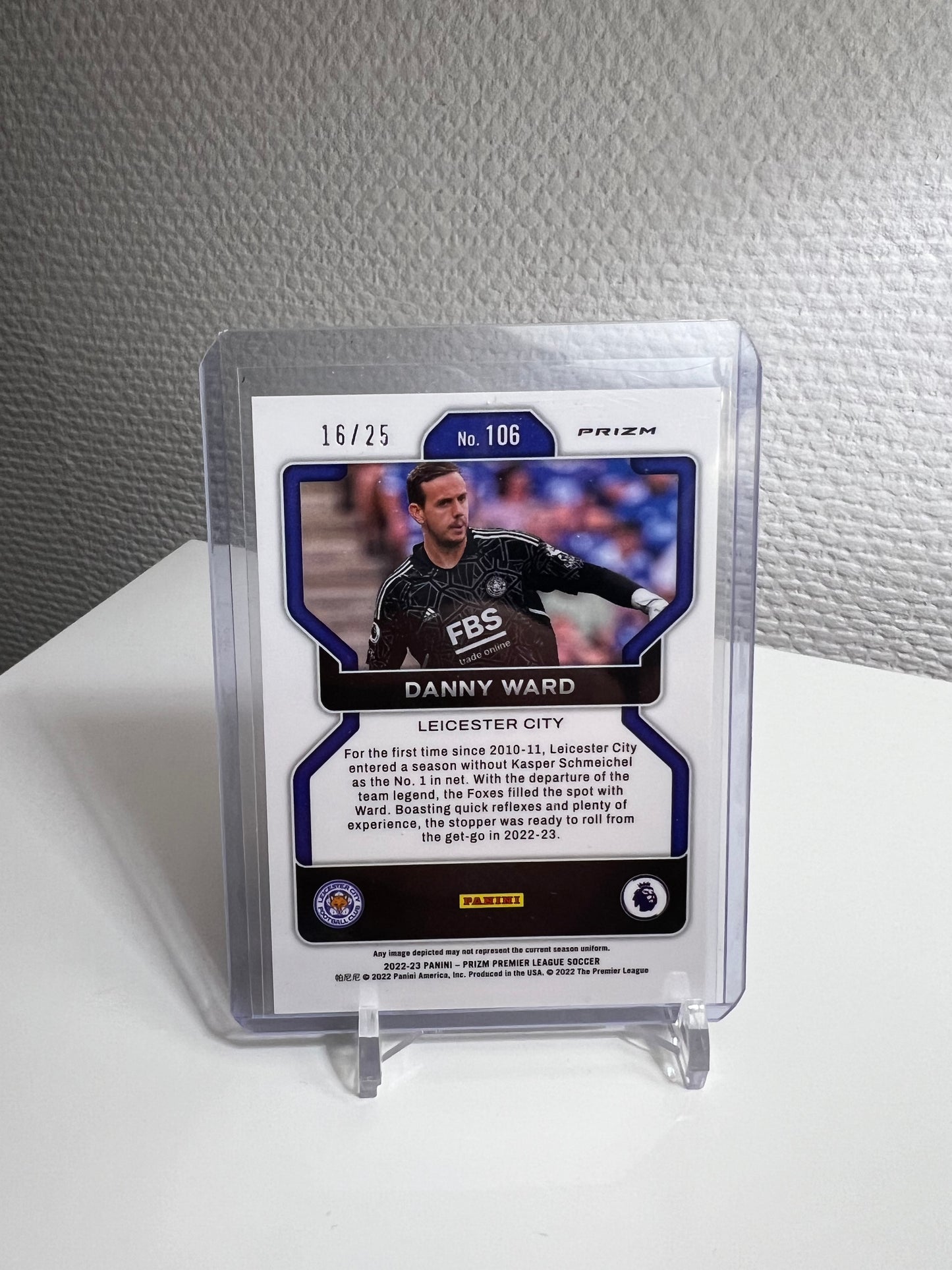 Prizm 22-23 - Danny Ward /25 Purple Disco Prizm - Leicester City