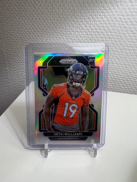 Prizm 21 - Seth Williams Silver Holo RC Card - Denver Broncos