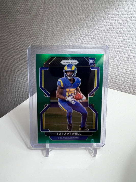 Prizm 21 - Tutu Atwell Green RC Card - Los Angeles Rams