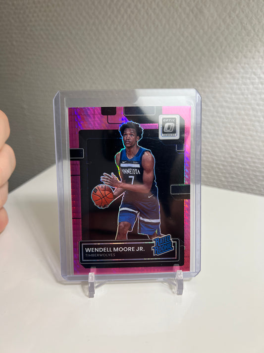 Donruss Optic 22-23 - Wendell Moore Jr. Hyper Pink Prizm Rated Rookie - Minnesota Timberwolves