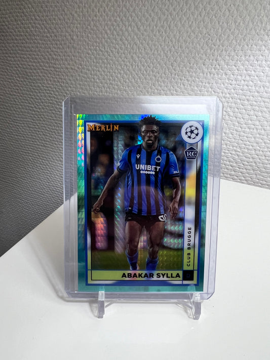 Merlin Chrome 22-23 - Abakar Sylla Aqua Prism RC Card - FC Brügge