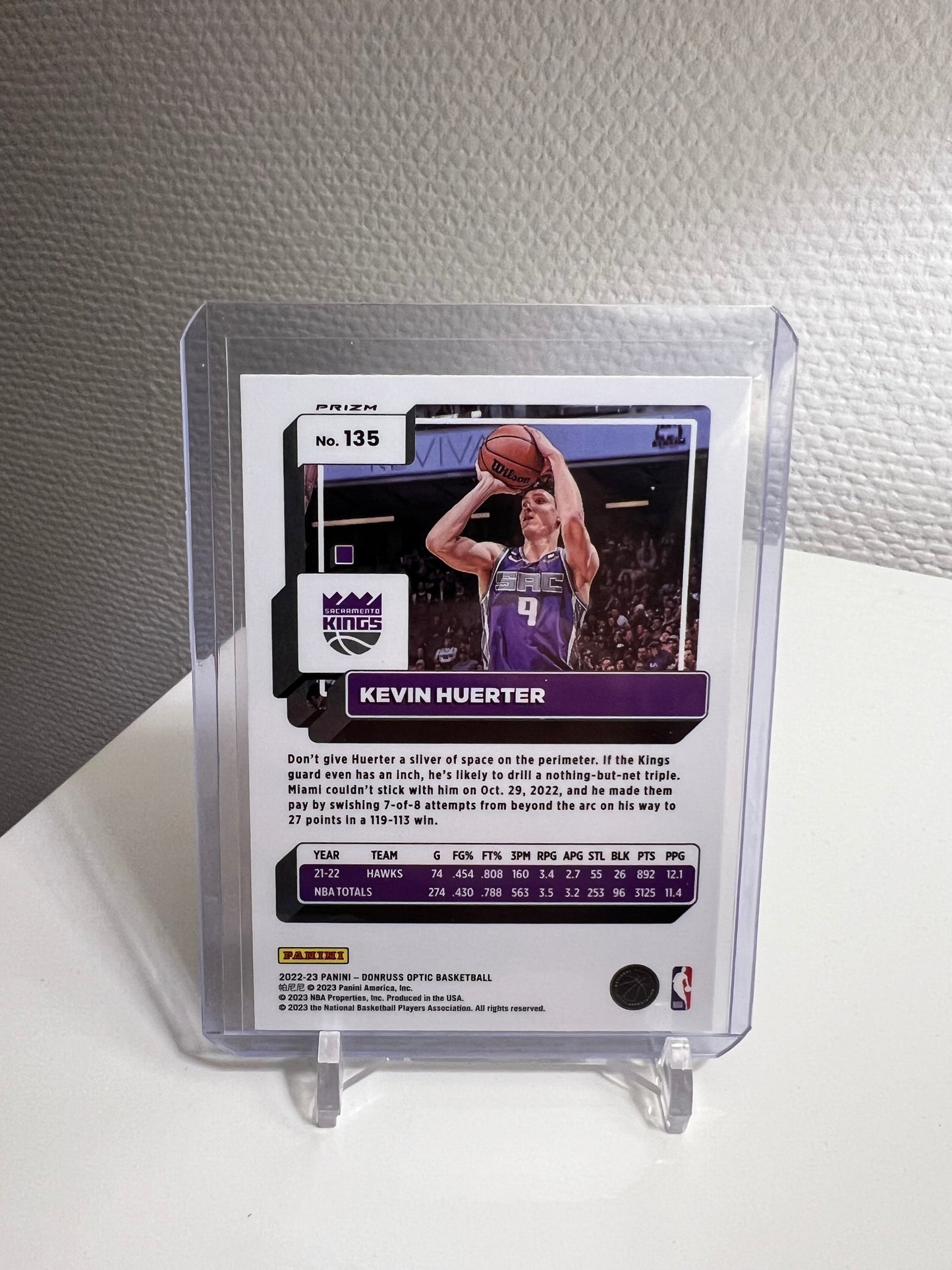 Donruss Optic 22-23 - Kevin Huerter Silver Prizm - Sacramento Kings