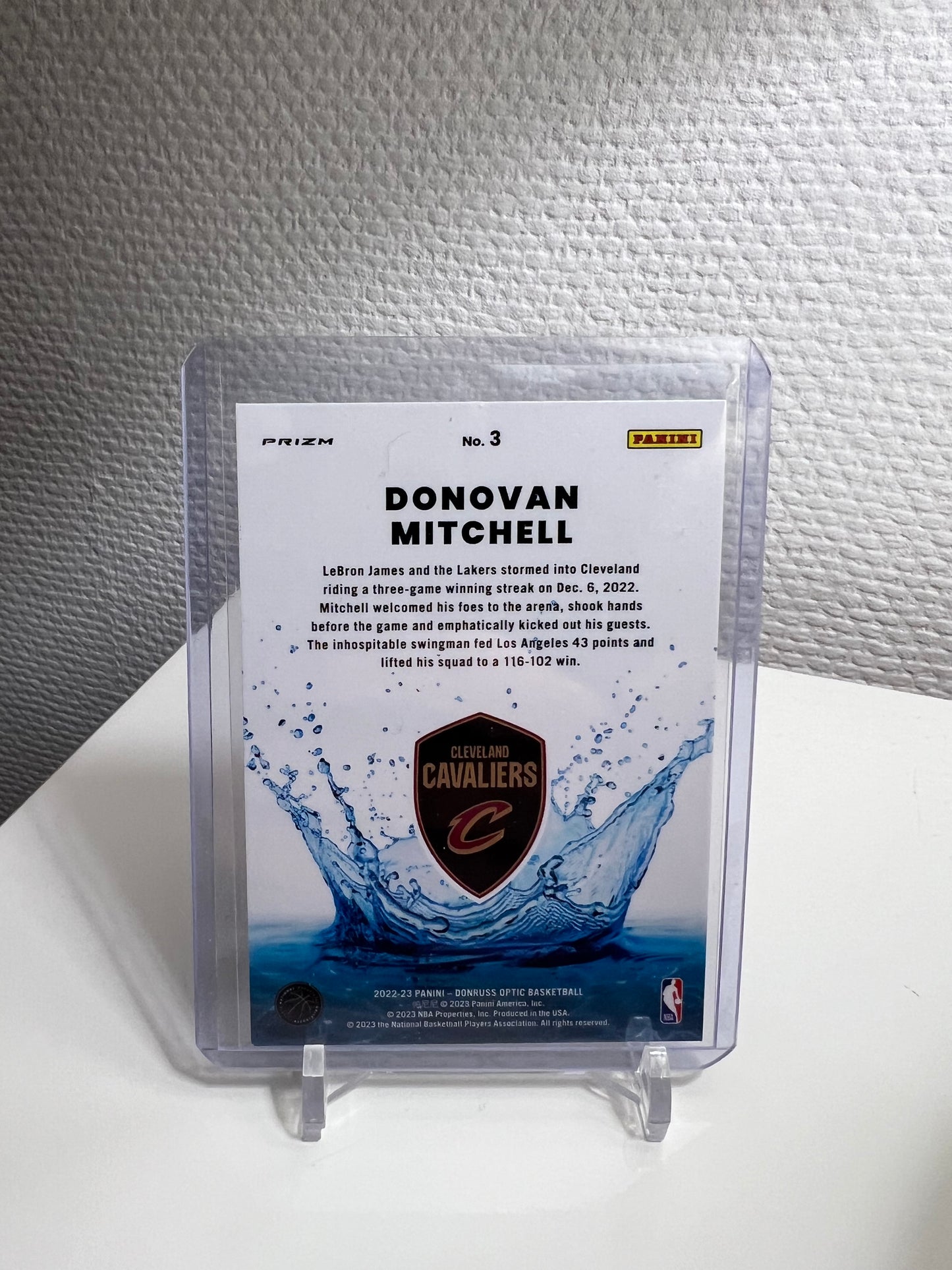 Donruss Optic 22-23 - Donovan Mitchell Splash ! Purple Prizm - Cleveland Cavaliers