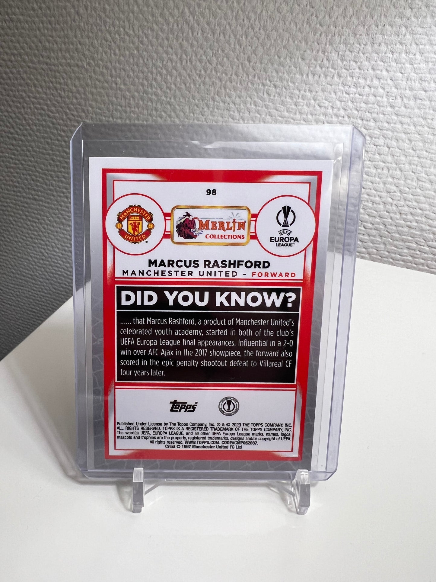Merlin Chrome 22-23 - Marcus Rashford Vintage Refractor - Manchester United