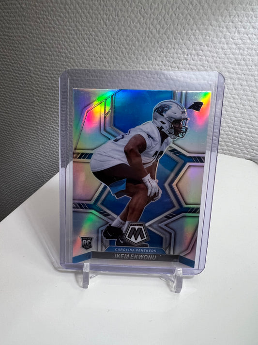 Mosaic 22 - Ikem Ekwonu Silver Prizm RC Card - Carolina Panthers