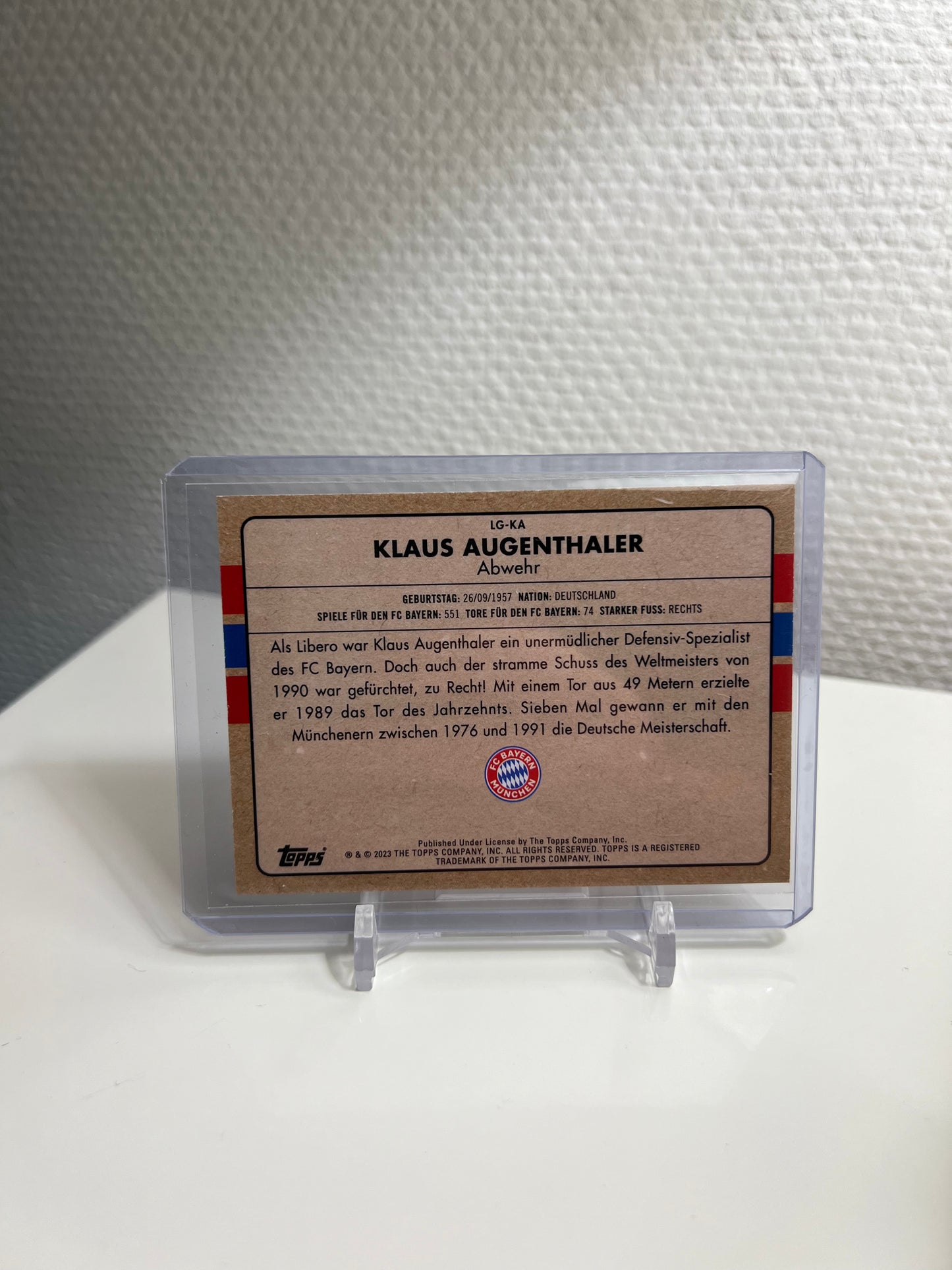 Team Set 22-23 - Klaus Augenthaler Legends - FC Bayern München #LG-KA