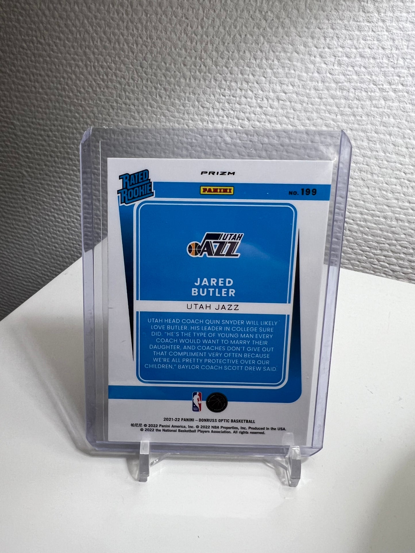 Donruss Optic 21-22 - Jared Butler Silver Prizm Rated Rookie - Utah Jazz