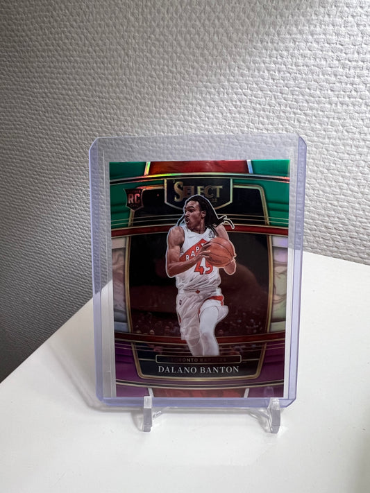 Select 21-22 - Dalano Banton Concourse Tri-Color RC Card - Toronto Raptors