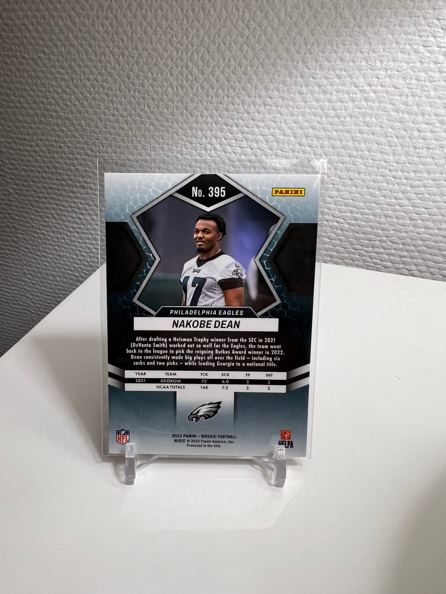 Mosaic 22 - Nakobe Dean RC Card - Philadelphia Eagles