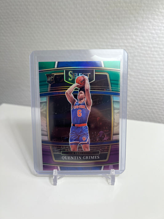 Select 21-22 - Quentin Grimes Concourse Tri-Color RC Card - New York Knicks