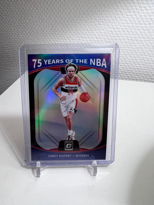 Donruss Optic 21-22 - Corey Kispert 75 Years of the NBA Prizm - Washington Wizards