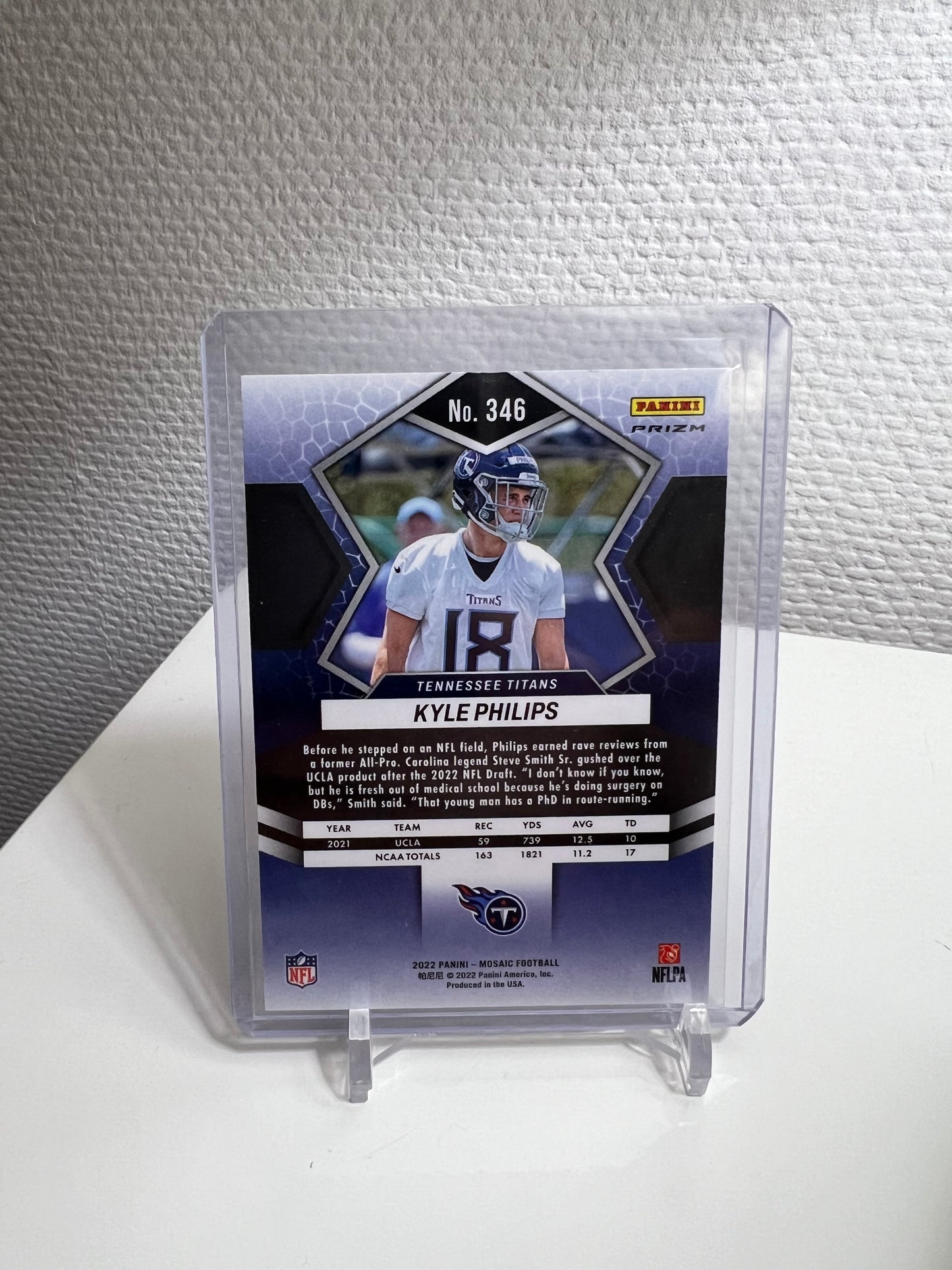 Mosaic 22 - Kyle Philips Green Prizm RC Card - Tennessee Titans