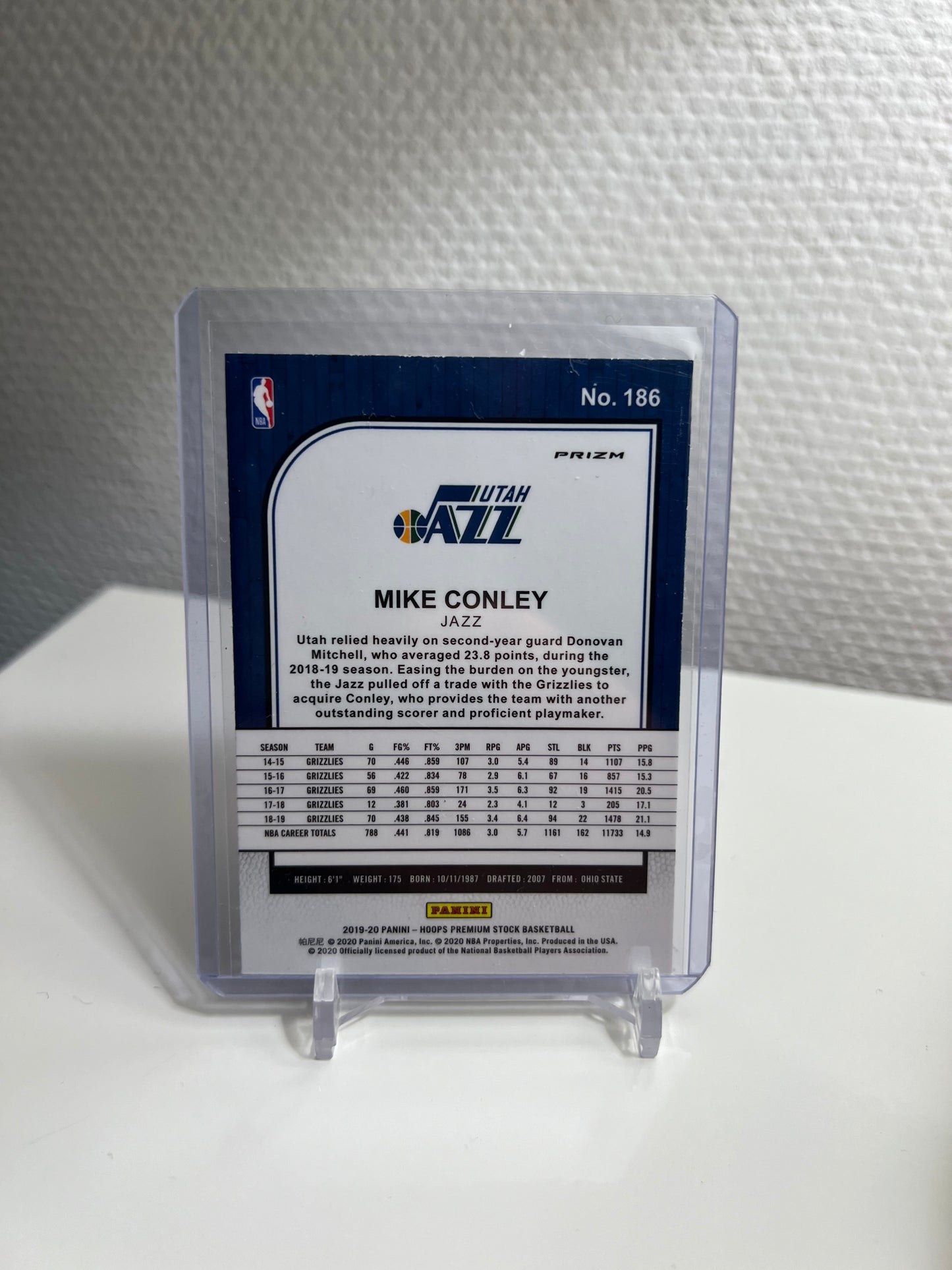 Hoops Premium Stock 19-20 - Mike Conley Purple Disco Prizm - Utah Jazz