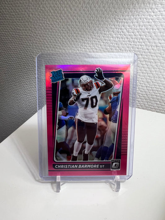 Donruss Optic 21 - Christian Barmore Rated Rookie Pink Prizm - New England Patriots