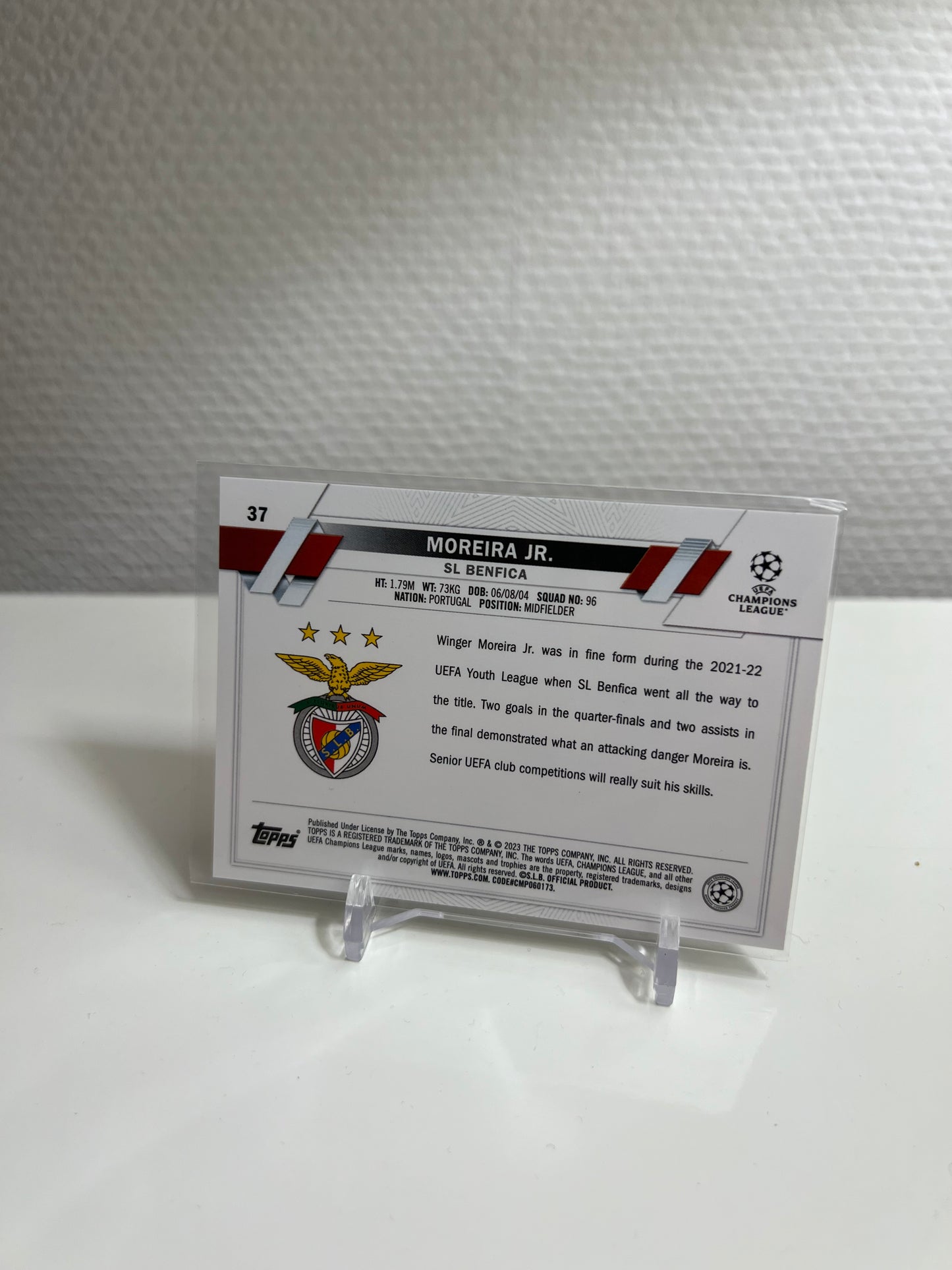 Chrome 22-23 - Moreira Jr. RC Card - Benfica Lissabon