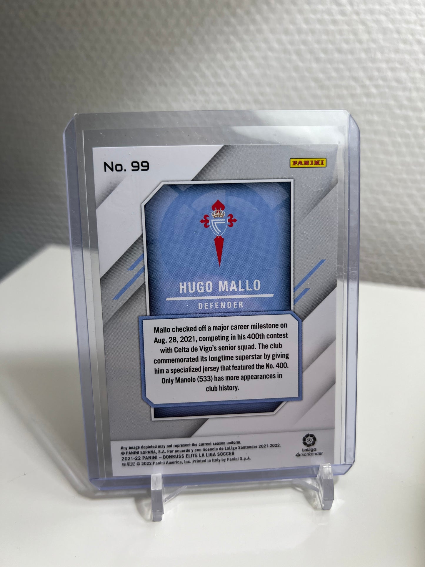 Donruss Elite 21-22 - Hugo Mallo Purple /25 - Celta Vigo