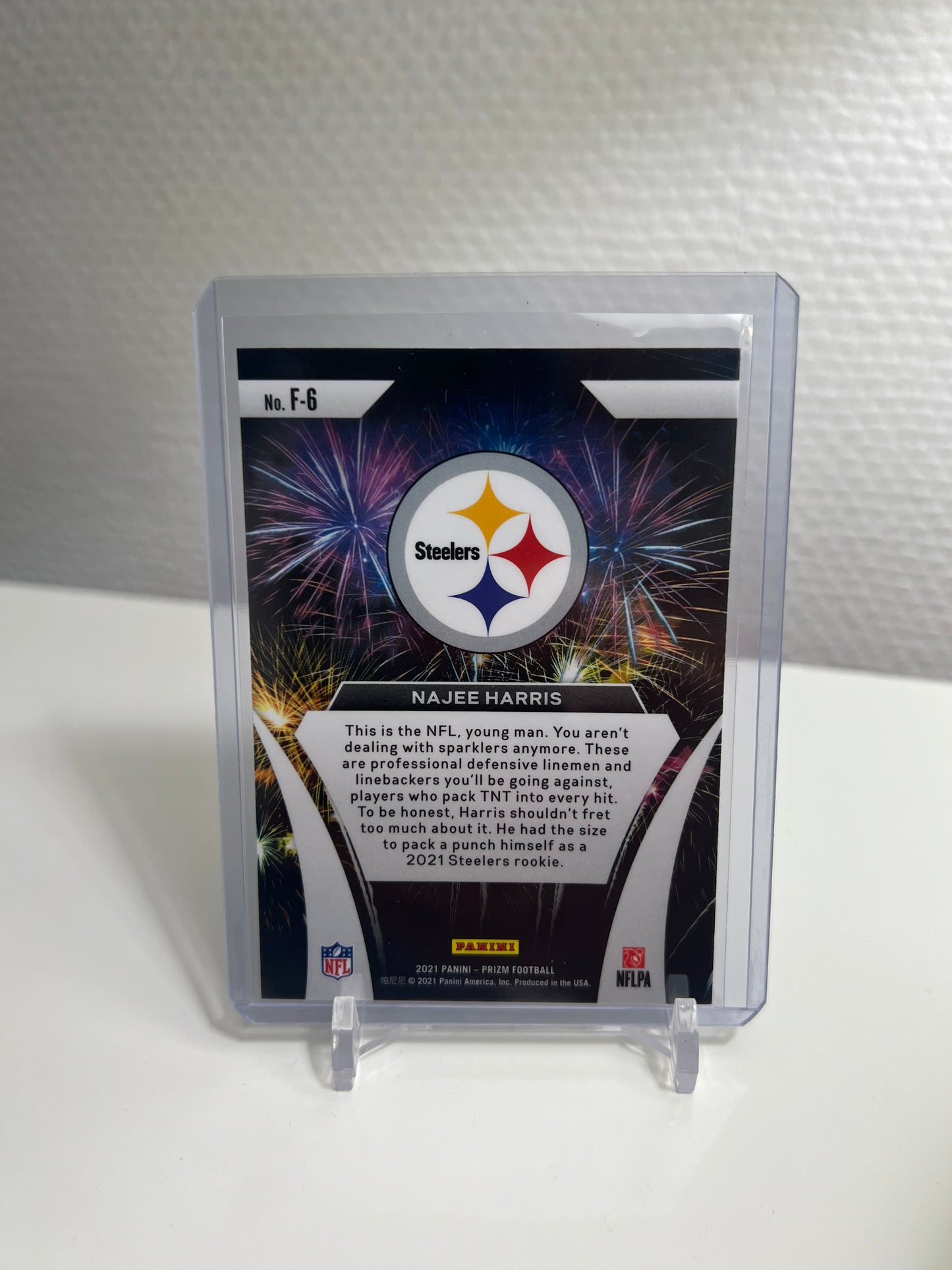 Prizm 21 - Najee Harris Fireworks RC Card - Pittsburgh Steelers #F-6