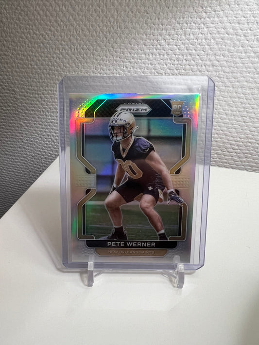 Prizm 21 - Pete Werner Silver Holo RC Card - New Orleans Saints